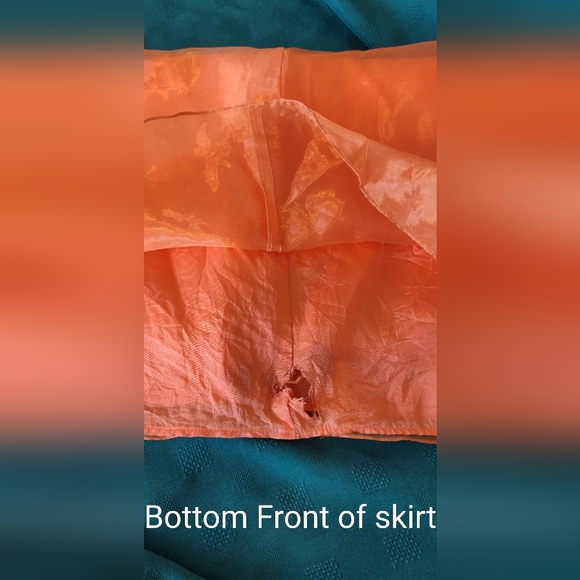 ⬇️REDUCED⬇️ GUNNE SAX Orange Chiffon 2pc Dress Size 9 NWT Vintage FLAWED Jessica - Picture 12 of 16